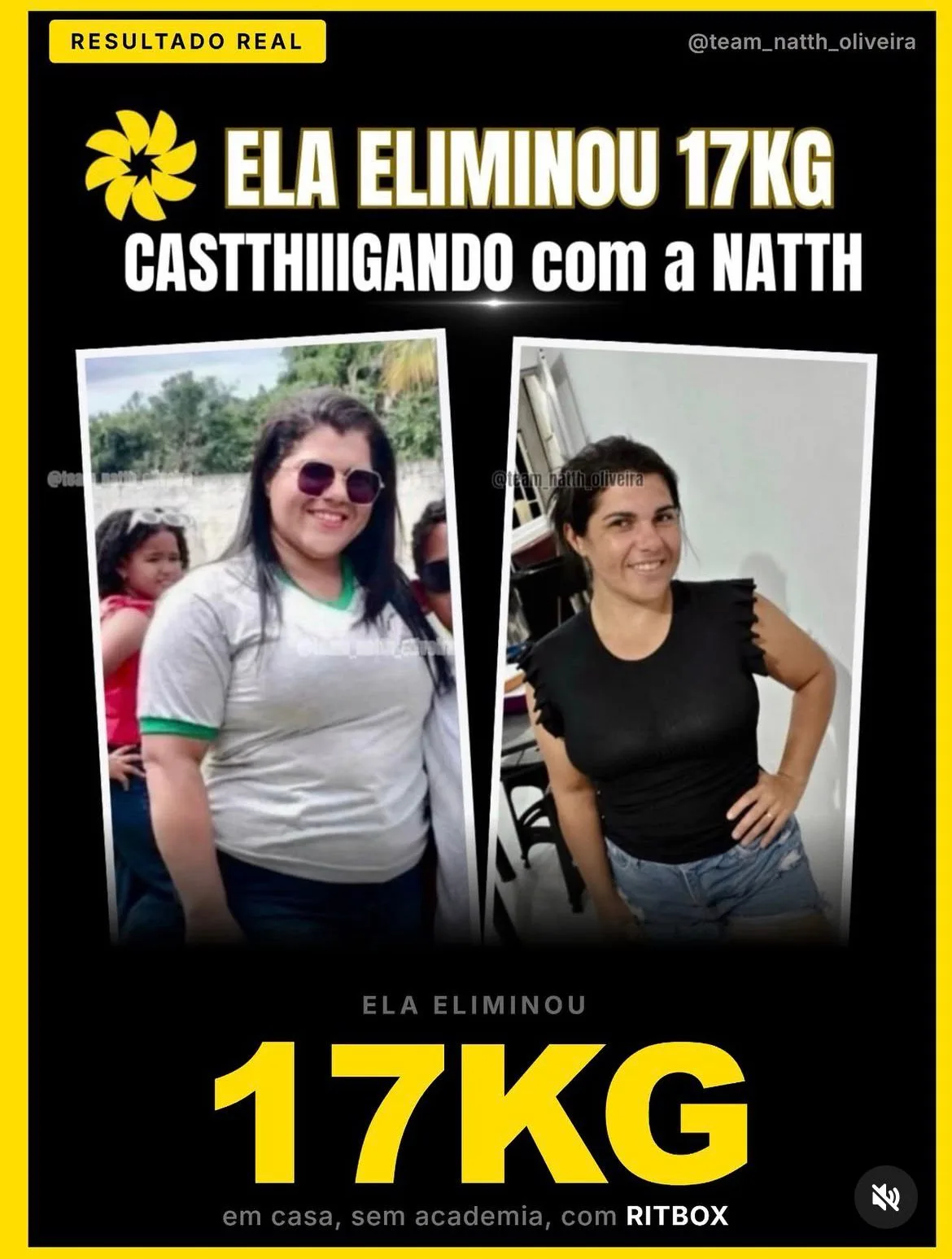 Aluna eliminou 17kg com CASTTHIIIGA