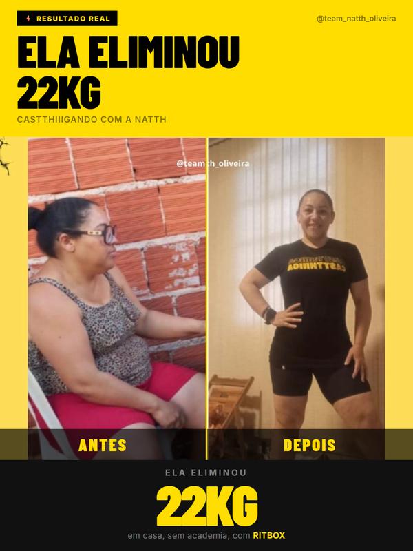 Aluna eliminou 22kg com CASTTHIIIGA