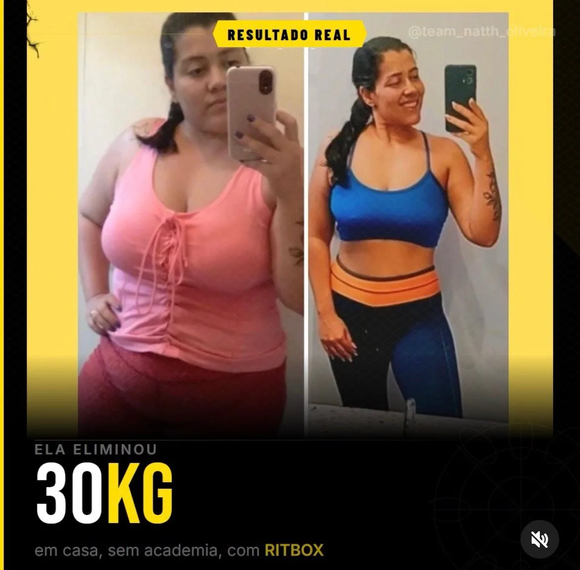 Aluna eliminou 30kg com CASTTHIIIGA